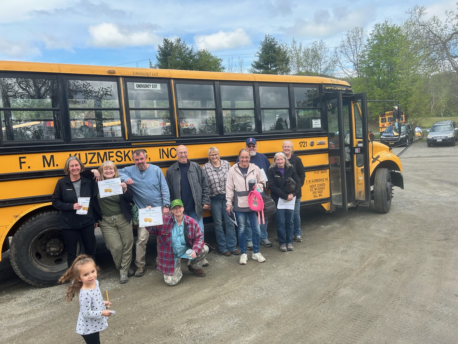 Outdoor Event Shuttle bus transporting guests to a picnic in Massachusetts